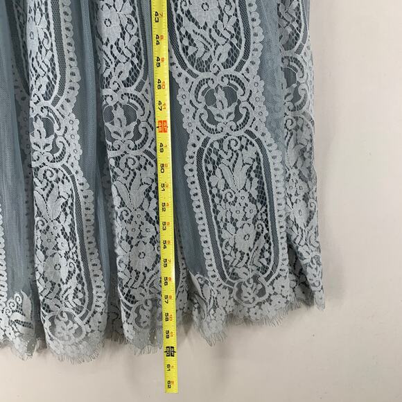 Elegant Blue Lace Women Dress - Picture 8 of 12